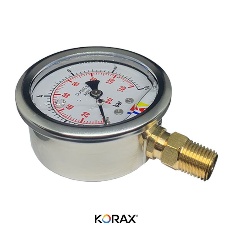 Manômetro INOX (GLICERINA) 63MM NPT VERTICAL